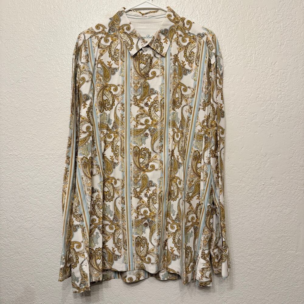 Lot of 2 Tommy Bahama Tencel Long Sleeve Button Up Men’s Shirt XL Spring Staple - Picture 2 of 8